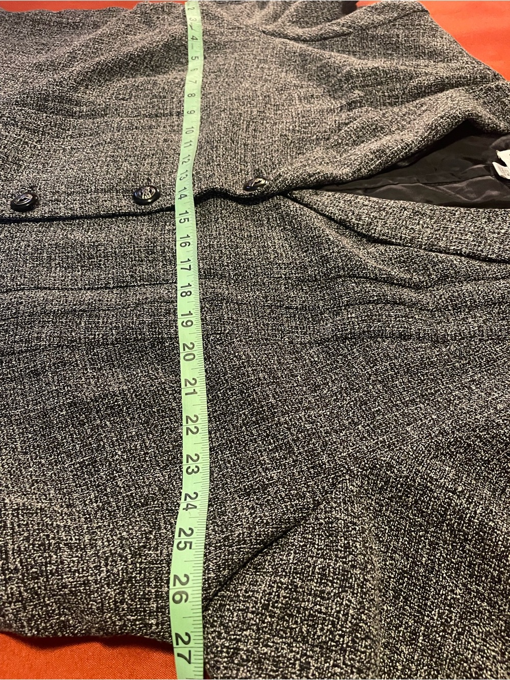 Danny Nicole Classic Women's Tweed Peplum Suit- Gray 22W - Picture 5 of 9